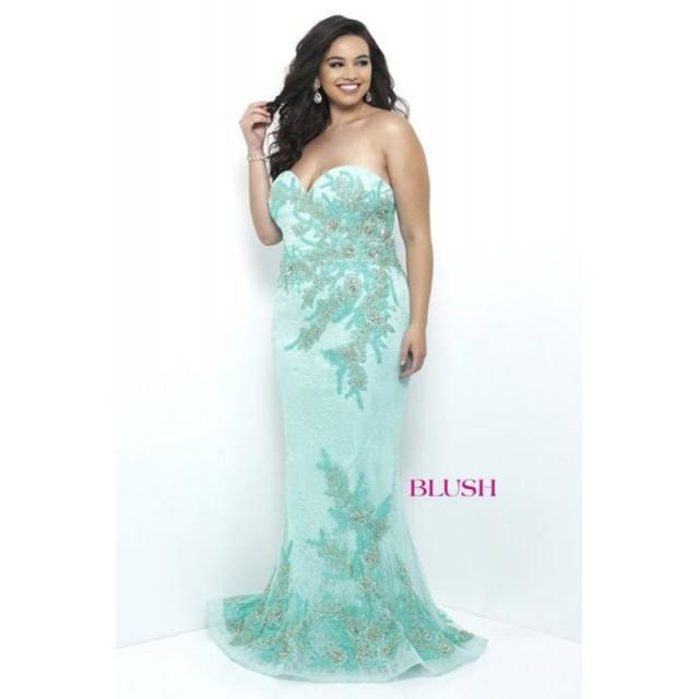 Blush Prom Plus Size 11241W Prom Dress Prom Plus Size Fitted, Mermaid