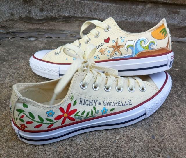 custom floral converse
