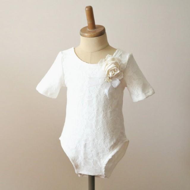 flower girl lace leotard