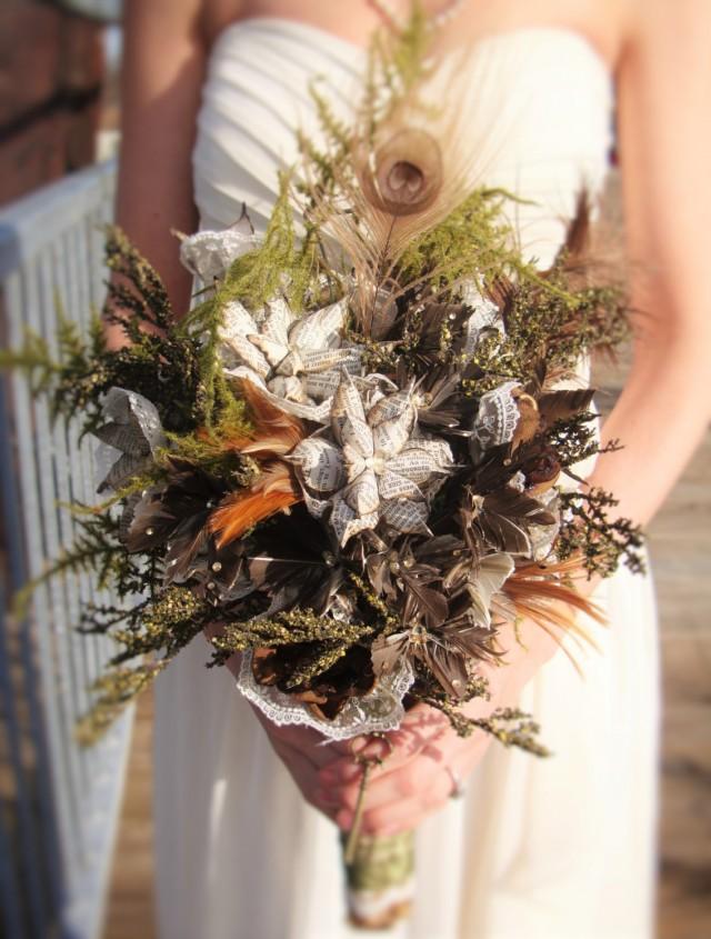 Keepsake Customized Rustic Handmade Forever Flowers Bridal Bouquet