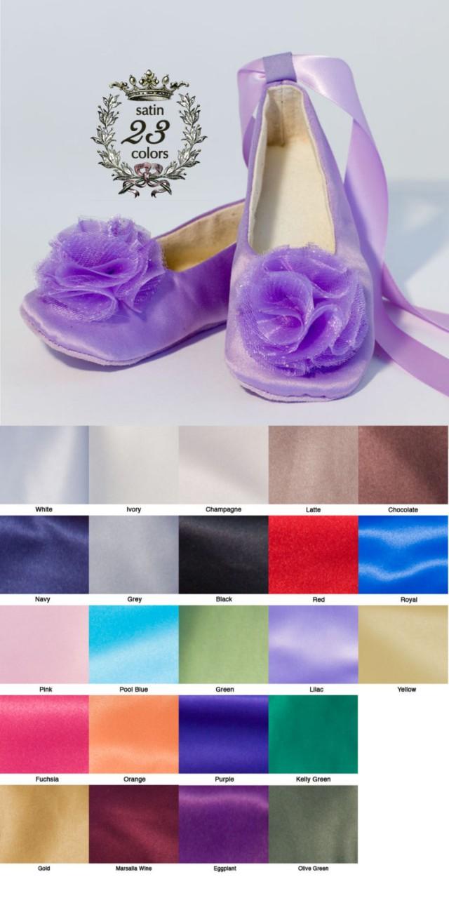 Lilac Satin Flower Girl Shoe, Easter Lavender Toddler Baby Ballet