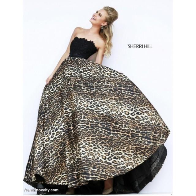 leopard print ball gown