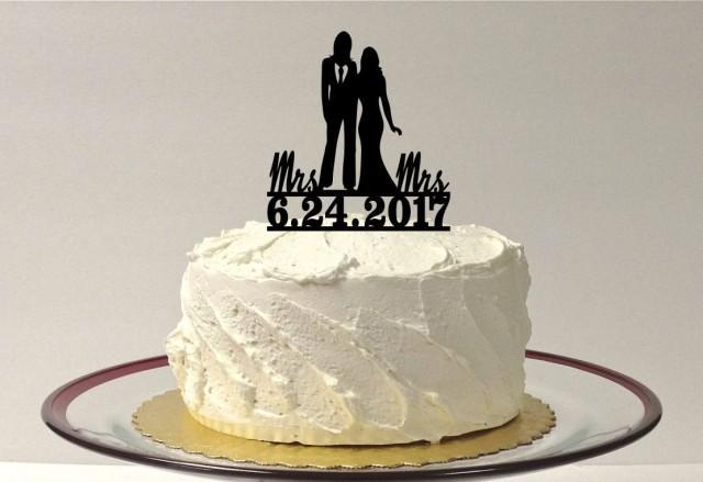 Made In Usa Lesbian Wedding Cake Topper Personalized Same Sex Cake Topper Gay Wedding Cake 