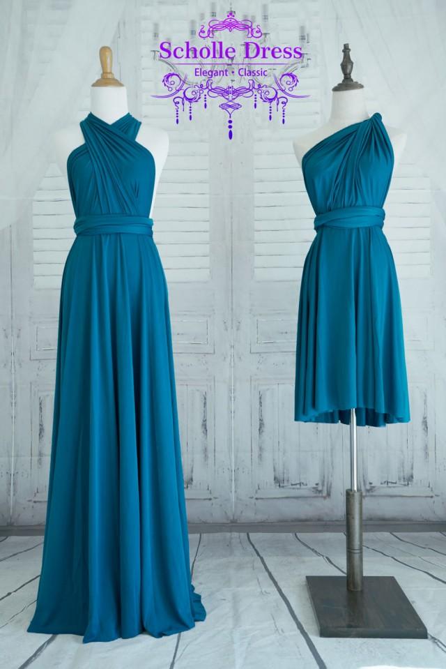 blue green infinity dress