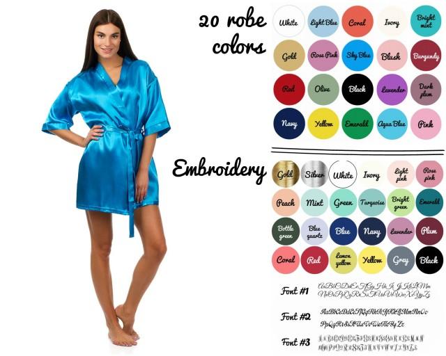 Bridesmaids Robes With Initials, Monogrammed Wedding Robes, Personalized Bridesmaid Gifts, Cheap