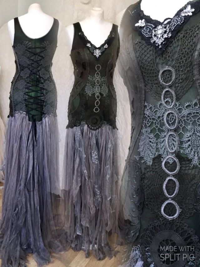 black gypsy wedding dress