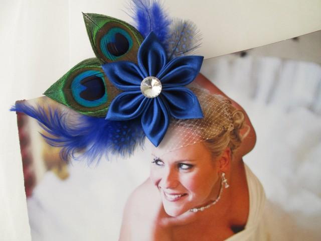 Blue Hair Fascinators for Weddings - wide 3