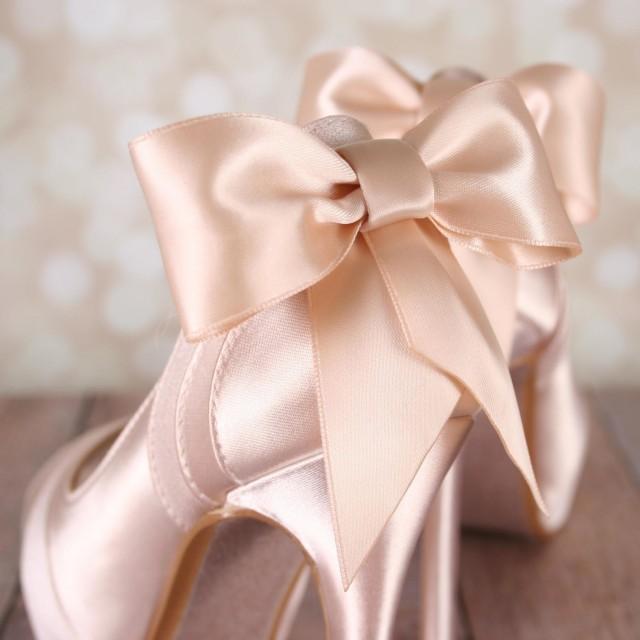 blush satin shoes