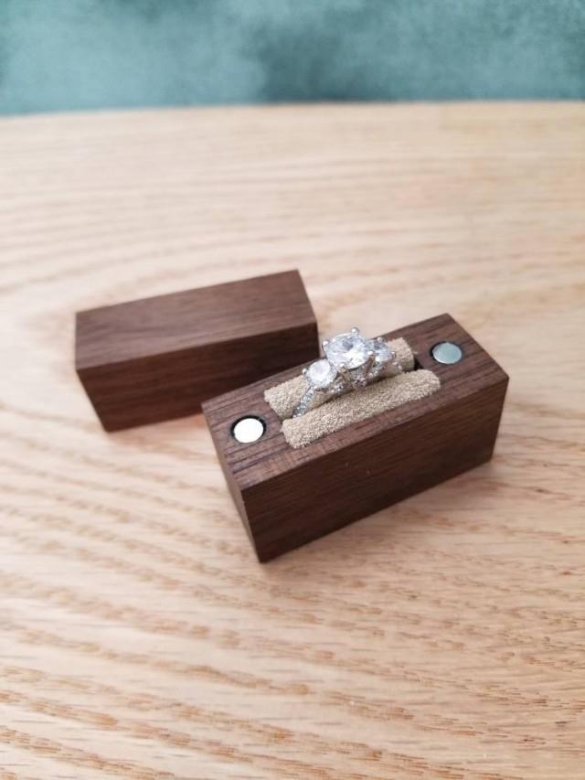 slim wooden ring box