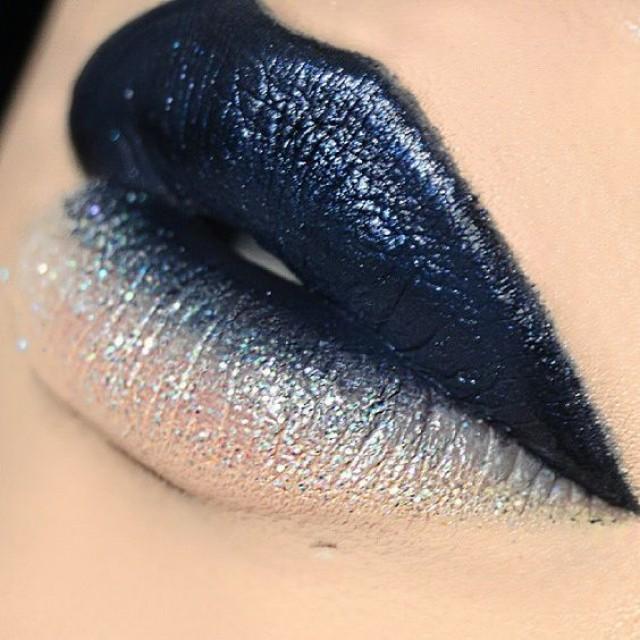 blue ombre lipstick