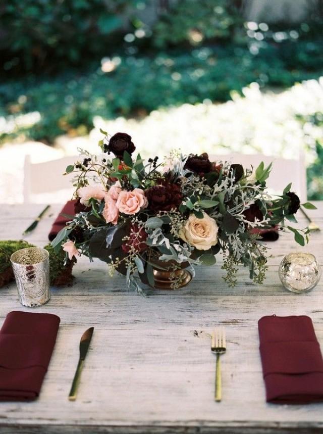 Trending Burgundy And Blush Wedding Centerpieces For Page