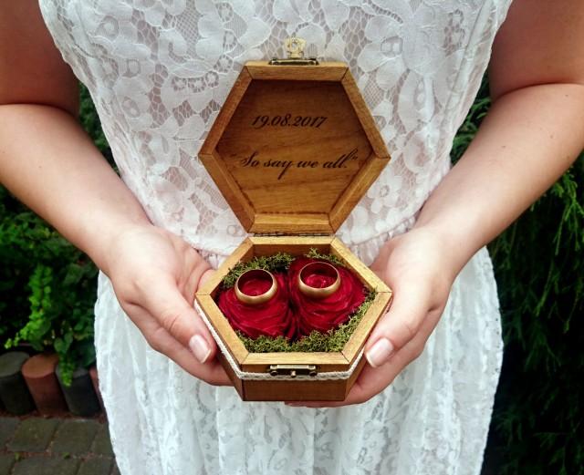 burgundy ring box