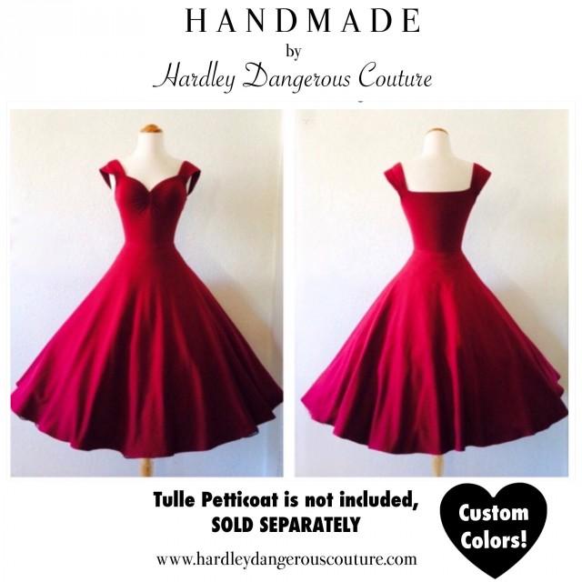 burgundy rockabilly dress