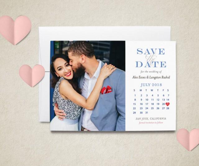 Save The Date Calendar Magnet Wedding Save The Date With Calendar
