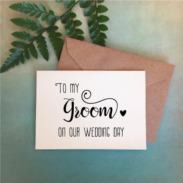 Wedding Day Card To My Groom Card Bride To Groom Gift Gift To Groom Groom Card Groom Gift Gift From Bride Red Fern Studio 2821584 Weddbook