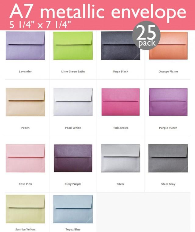 A7 Metallic Envelopes (5 1/4" X 7 1/4") (25 Envelopes) 2822989 Weddbook
