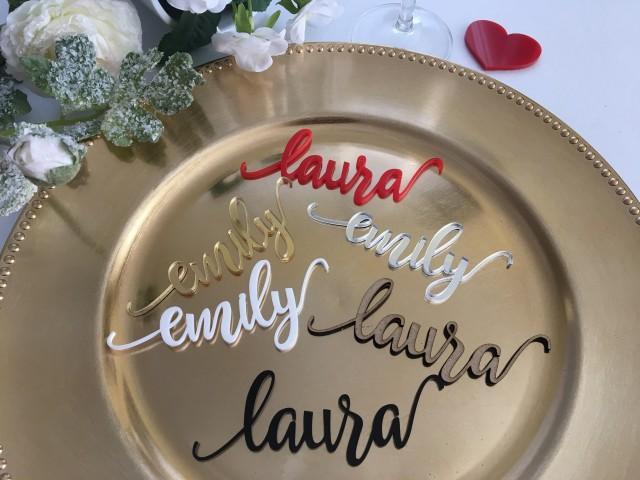 Personalized Wooden Wedding Place Seating Cards Rustic Acrylic Custom Wood Laser Cut Names Name Tags Reception Party Signs Calligraphy 2823921 Weddbook Rustic Acrylic Custom Wood Laser Cut