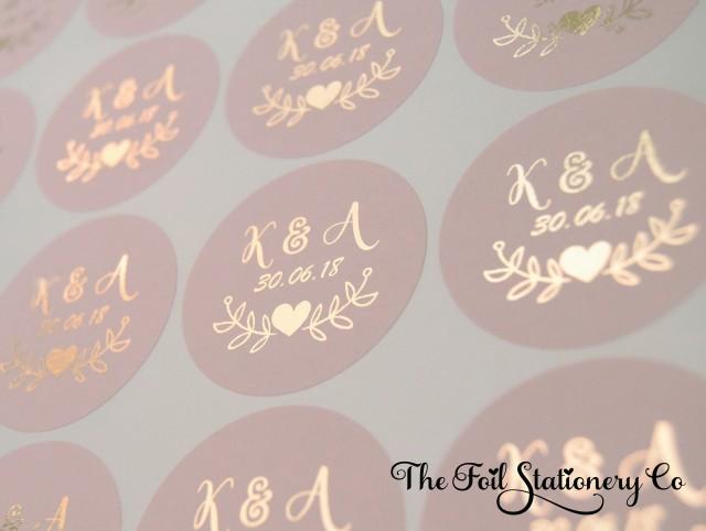 PERSONALISED ROUND STICKERS LABELS WEDDING FAVOUR MATT GLOSS TRANSPARENT WN06