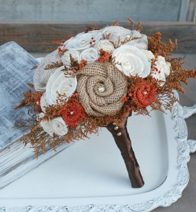 Autumn Orange Wedding Bouquet Autumn Wedding Flowers Fall