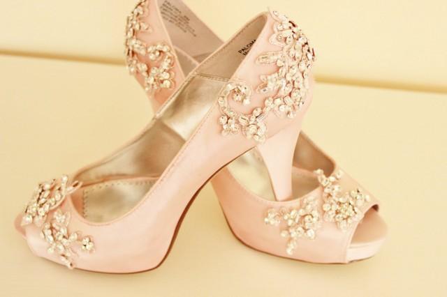 blush pumps wedding