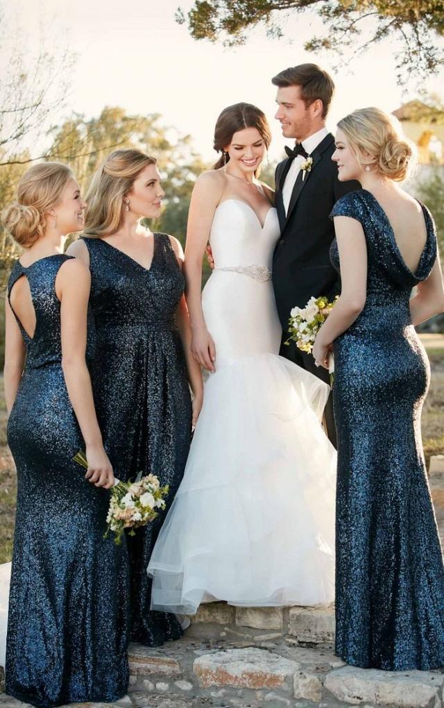 midnight blue bridesmaid dresses