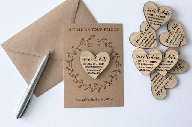Hearts Save The Date Magnet 