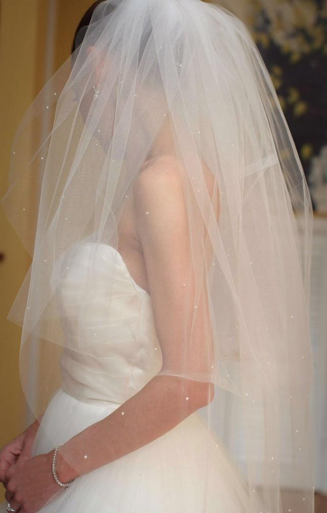 two tier ivory veil