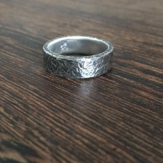 Men S Wedding Band Antique Mens Ring Oxidised Mens Wedding Ring Oxidised
