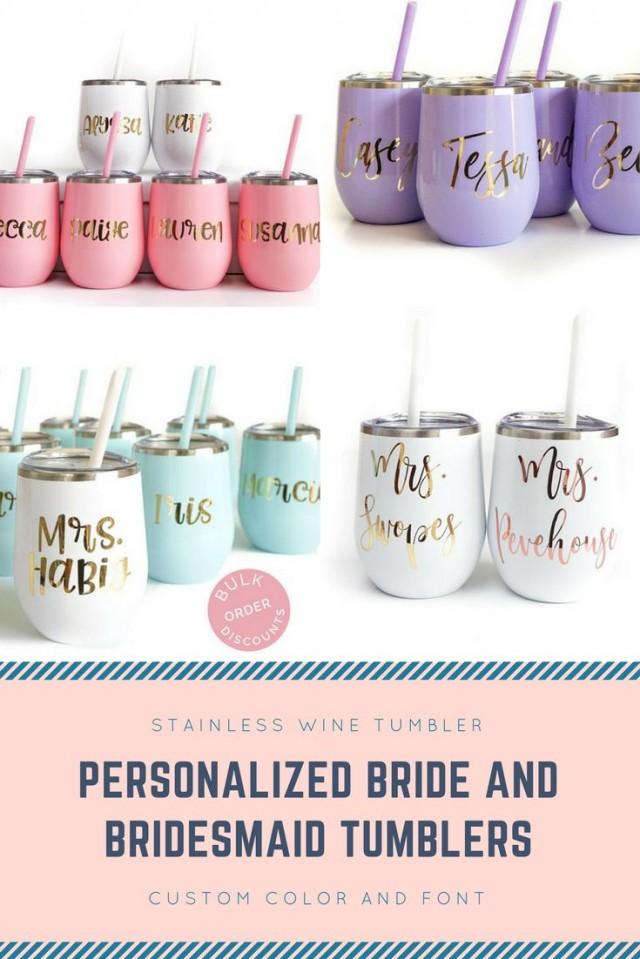 Bachelorette Tumblers, Bachelorette Party Favors, Bride And Bridesmaid