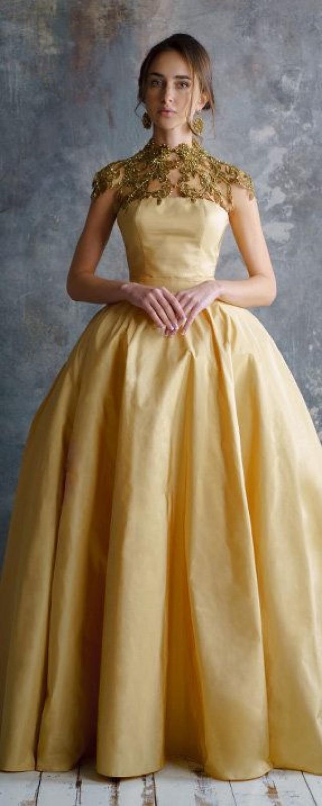 golden frock for wedding