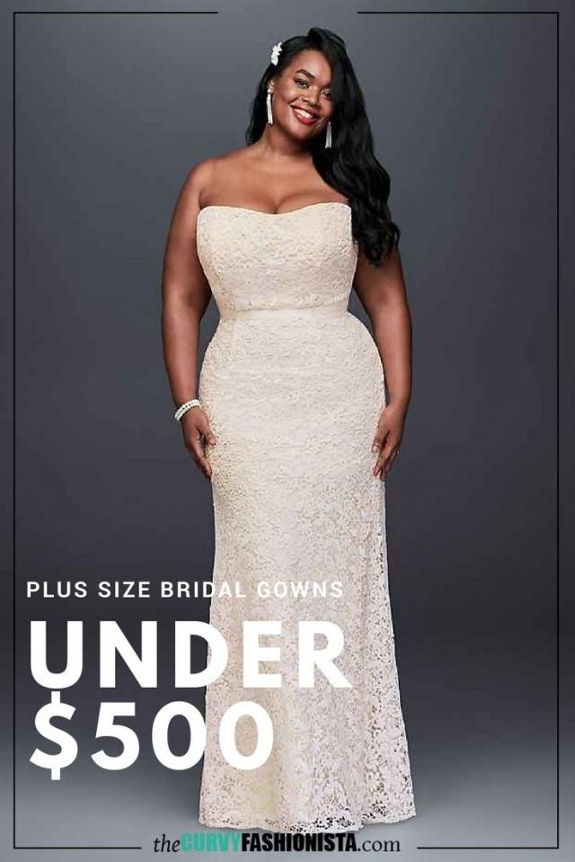 plus size wedding dresses under 500