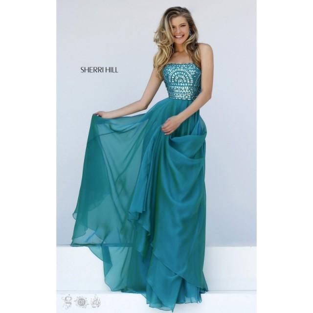 Gunmetal Sherri Hill 1984 Chiffon Dress Customize Your Prom Dress