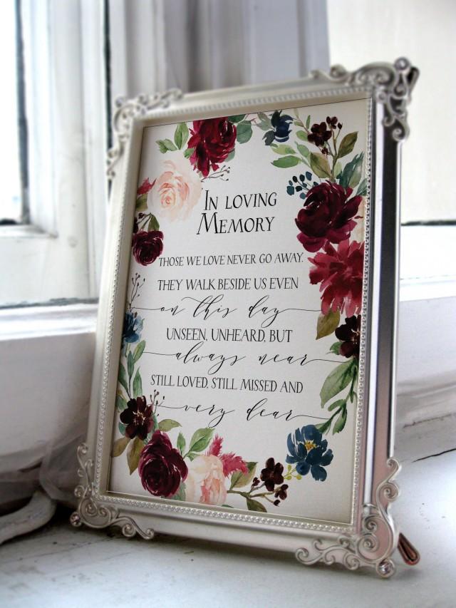 In Loving Memory Printable Wedding Memorial Sign Floral Burgundy Navy in-loving-memory-printable-wedding-memorial-sign-floral-burgundy-navy