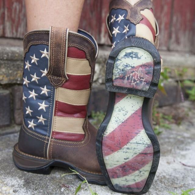 women american flag boots