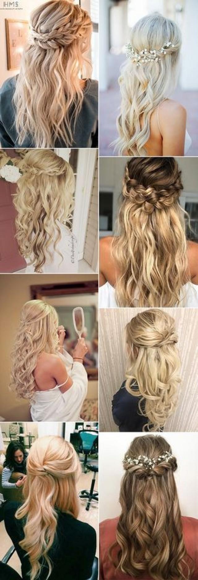 Chic Half Up Half Down Wedding Hairstyle Ideas #weddingideas #2867012 -  Weddbook