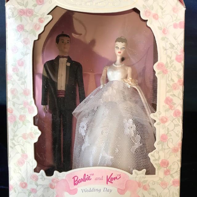 barbie and ken wedding ornament