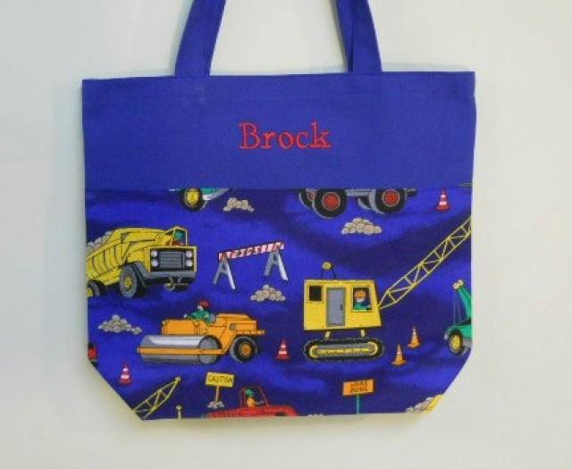 Boy's Tote Bag, Personalized Tote Bag, Crayon Tote Embroidered Tote Bag