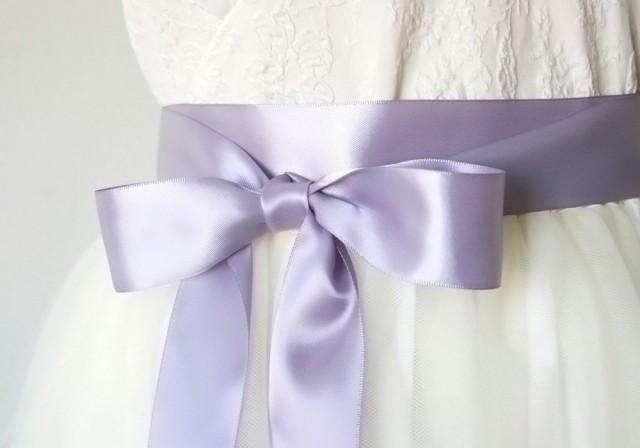 Lavender Wedding Sash - Lilac Bridal Sash, Light Purple Sash