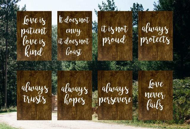 Wedding Aisle Signs 1 Corinthians 13 Love Is Patient Love Is