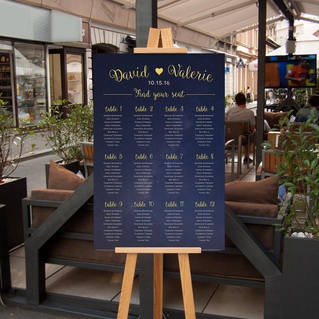 Wedding Seating Chart Sign, Wedding Seating Poster, Guest List Seat