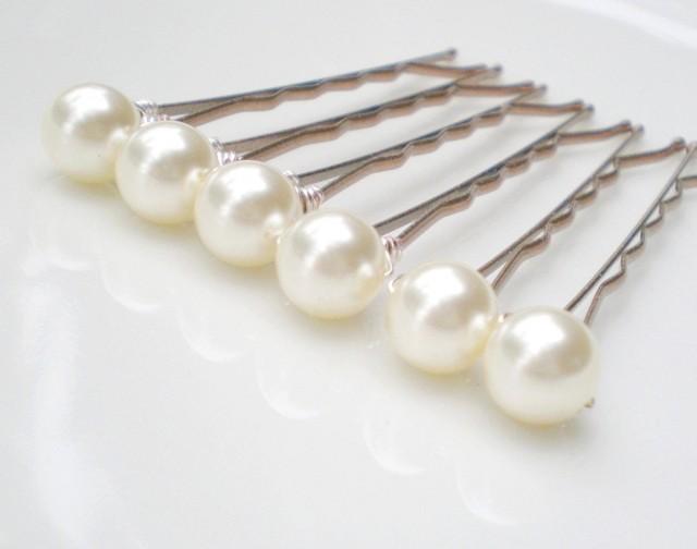 Set Of 3 Bridal Ivory Pearl Hair Pins Bridal Shower Gift Bridal