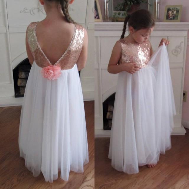 white dress with rose gold