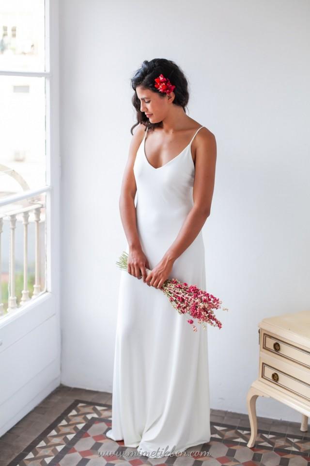 long white dress spaghetti straps