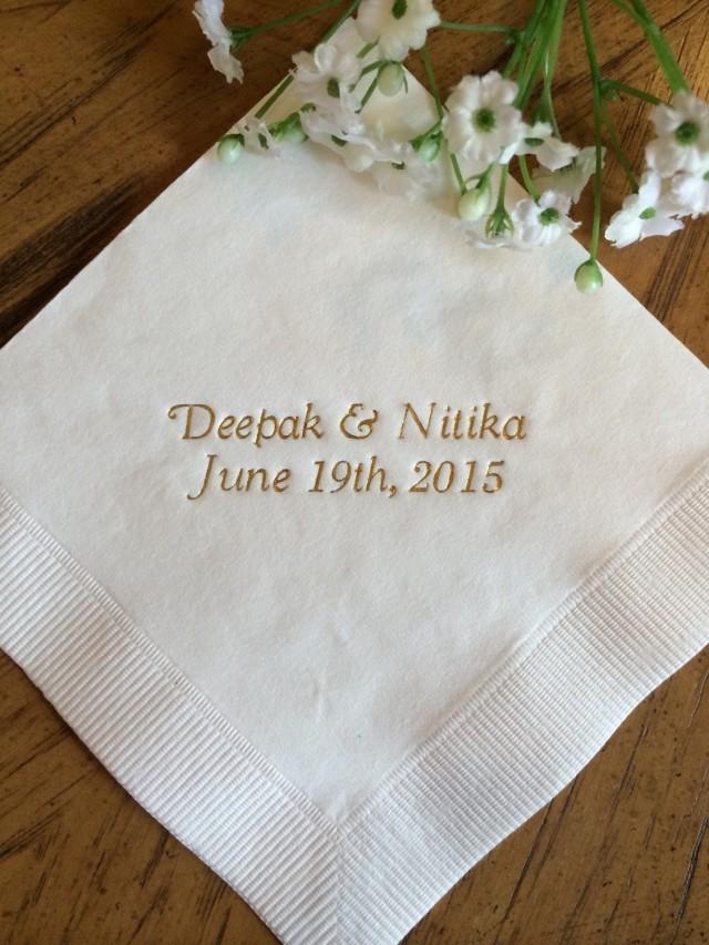 50 Personalized Napkins Personalized Napkins Wedding Personalized