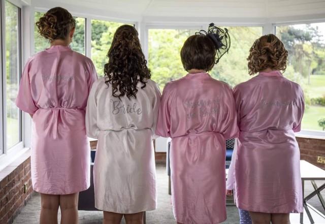 personalised wedding robe