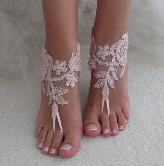 blush bridal sandals