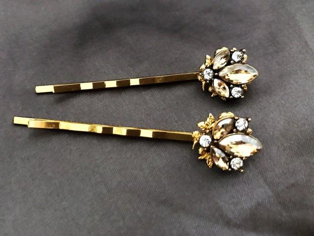 Blue Crystal Bobby Pins - wide 6