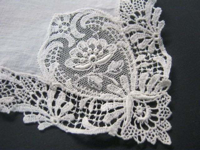 antique lace handkerchief