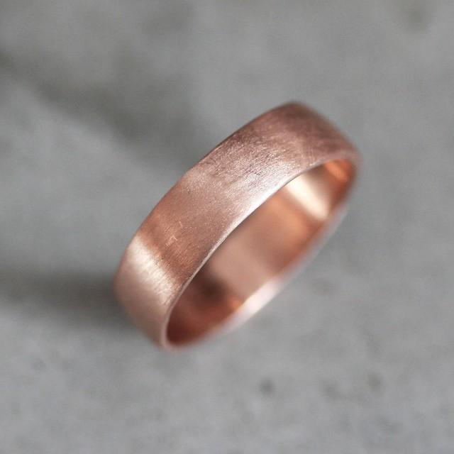10K Polished Rose Gold Bullet Hole Cut Out Ring Band 