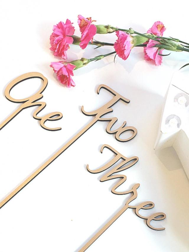 Wooden Table Numbers Table Numbers On Sticks Freestanding Table Numbers Wedding Table